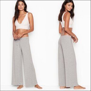 VS Heavenly Super Soft Modal Wide Leg Easy Lounge Pants, Grey/Oatmeal, Medium